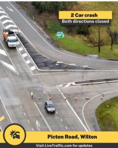 Picton Road Crash, New South Wales, Australia: Road Closed in Both Directions After Two-Car Collision Near Almond Street
